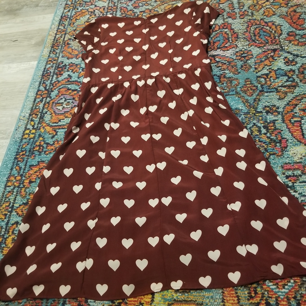 Eshakti Wayward Fancies Heart Print Retro Style Dress - Picture 6 of 6